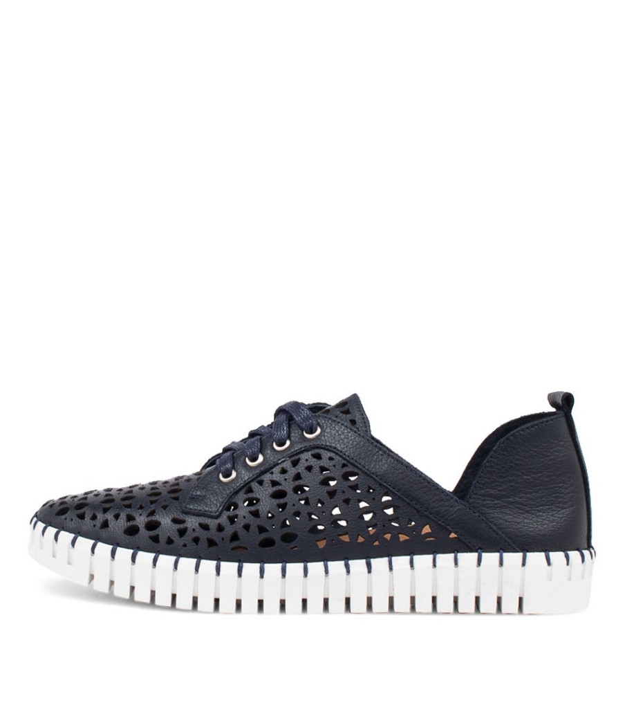 DJANGO & JULIETTE Haifa Navy Leather Sneakers Ws | Sneakers