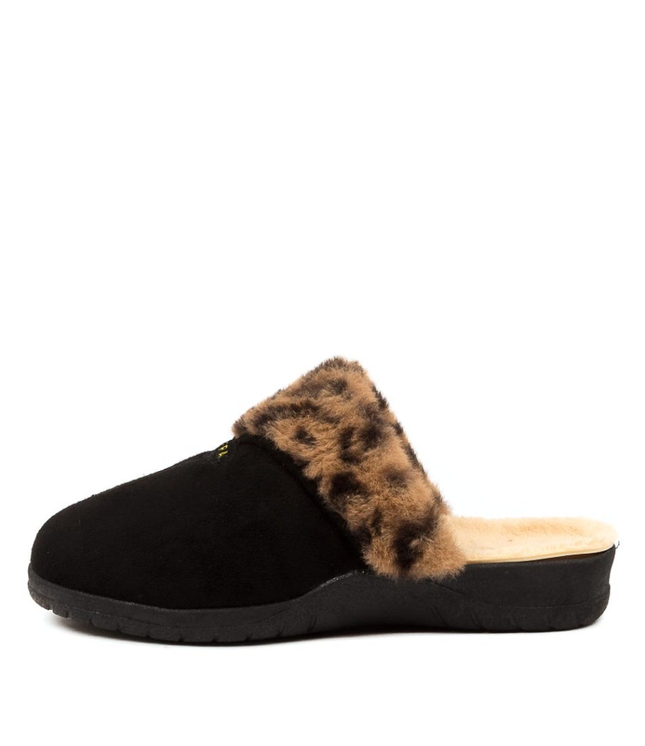 ZIERA Comfy W Leopard Slippers | Wedges