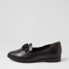 ZIERA Olange Xw Black Leather Loafers | Loafers