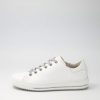 GABOR Nissy Weiss Silver Leather Sneakers | Comfort