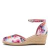 DJANGO & JULIETTE Rylen Poppy Print Natural Rope Leather Wedges | Espadrilles