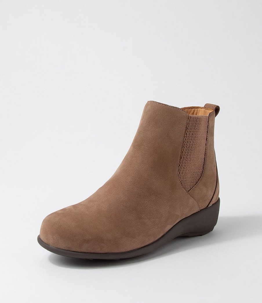 ZIERA Shanghai Xf Taupe Tumble Nubuck Chelsea Boots | Boots