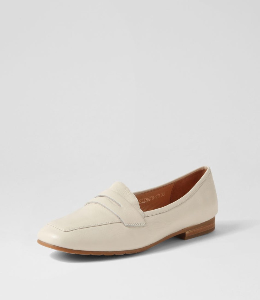 TOP END Melinato Almond Leather Loafers | Loafers