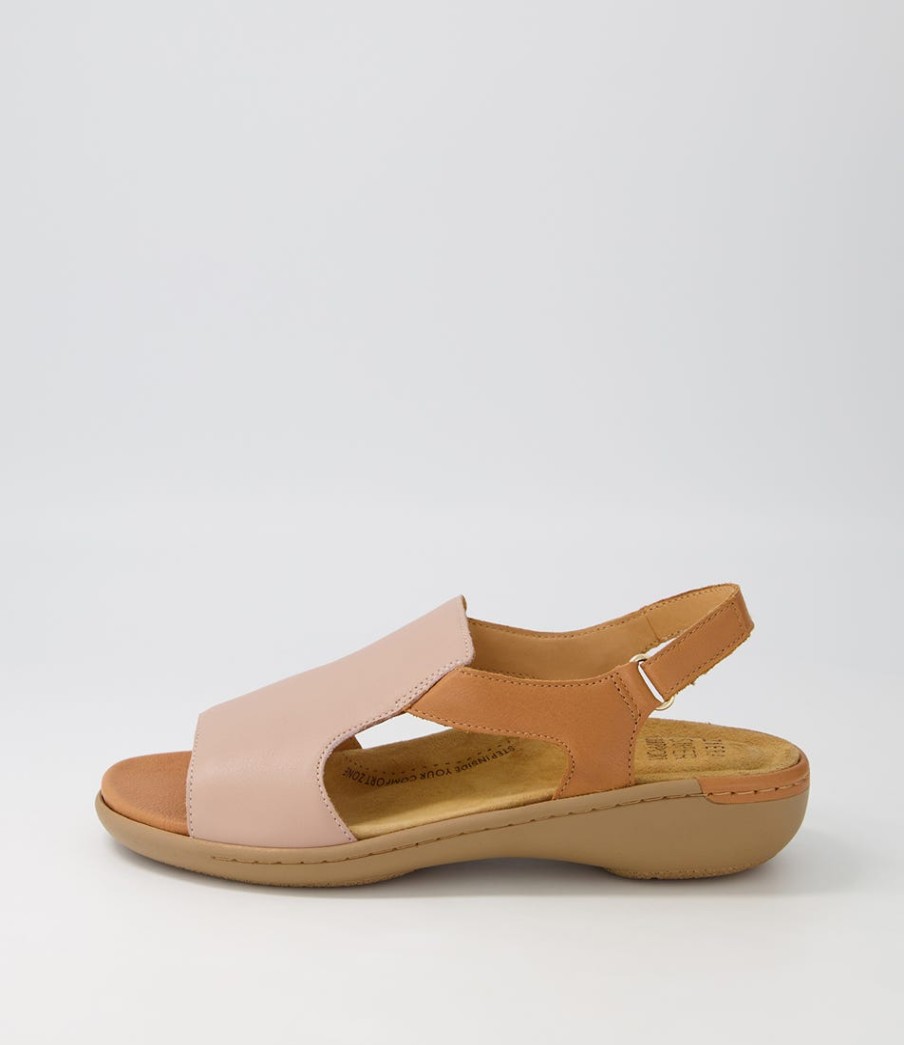 ZIERA Balinto W Blush Tan Leather Sandals | Wedges