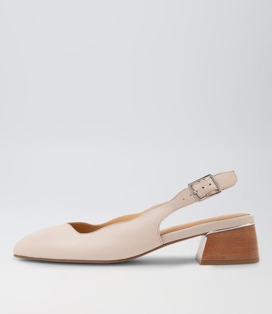 ZIERA Ebbiez W Nude Leather Heels | Heels