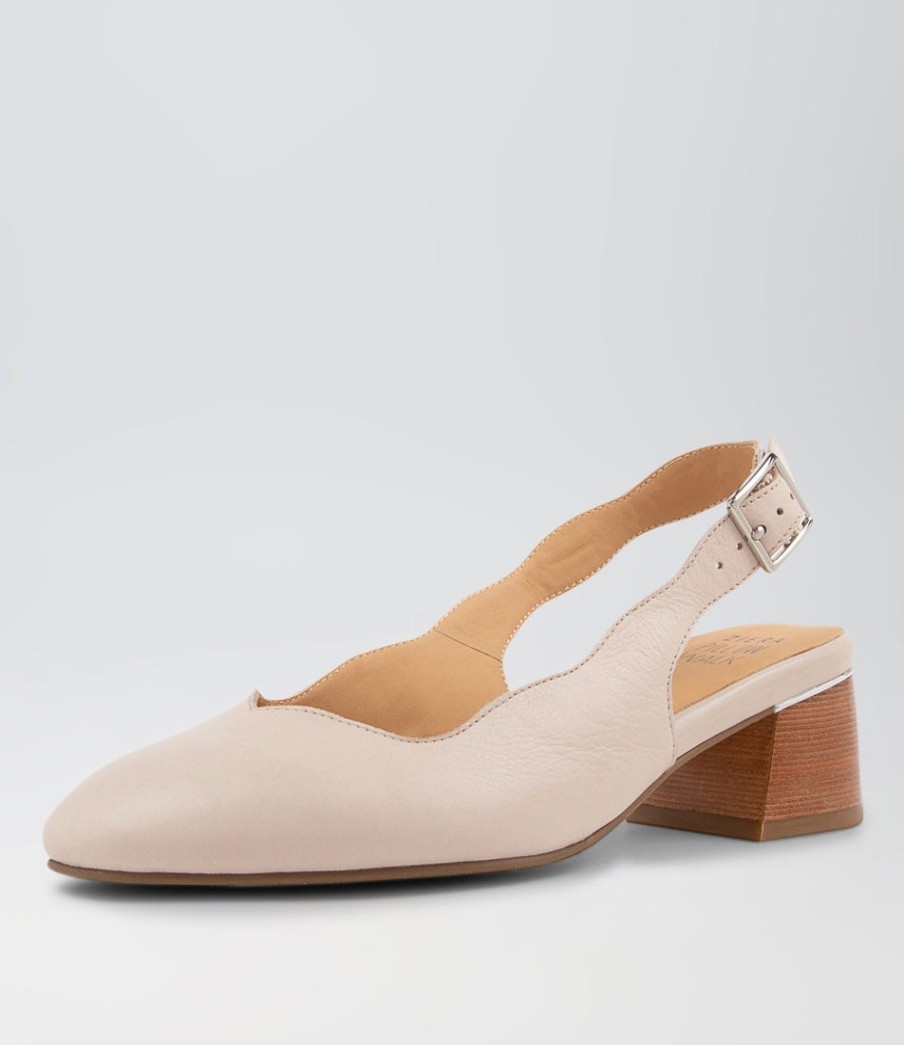 ZIERA Ebbiez W Nude Leather Heels | Heels