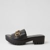 DJANGO & JULIETTE Belo Black Leather Sandals | Sandals
