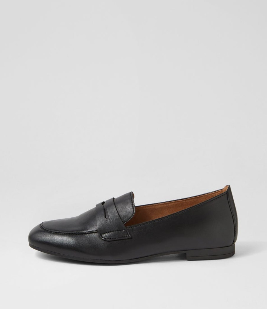 GABOR Phoebe Schwarz Leather Loafers | Comfort
