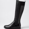 DJANGO & JULIETTE Youss Black Leather Knee High Boots | Boots