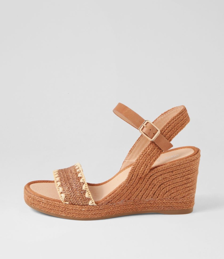 DJANGO & JULIETTE Prophet Tan Multi Sandals | Espadrilles