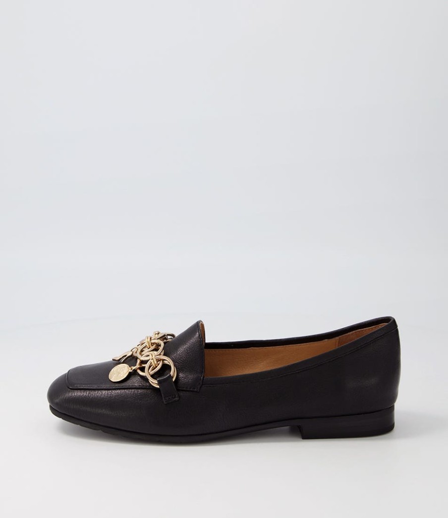 TOP END Mennat Black Leather Loafers | Loafers