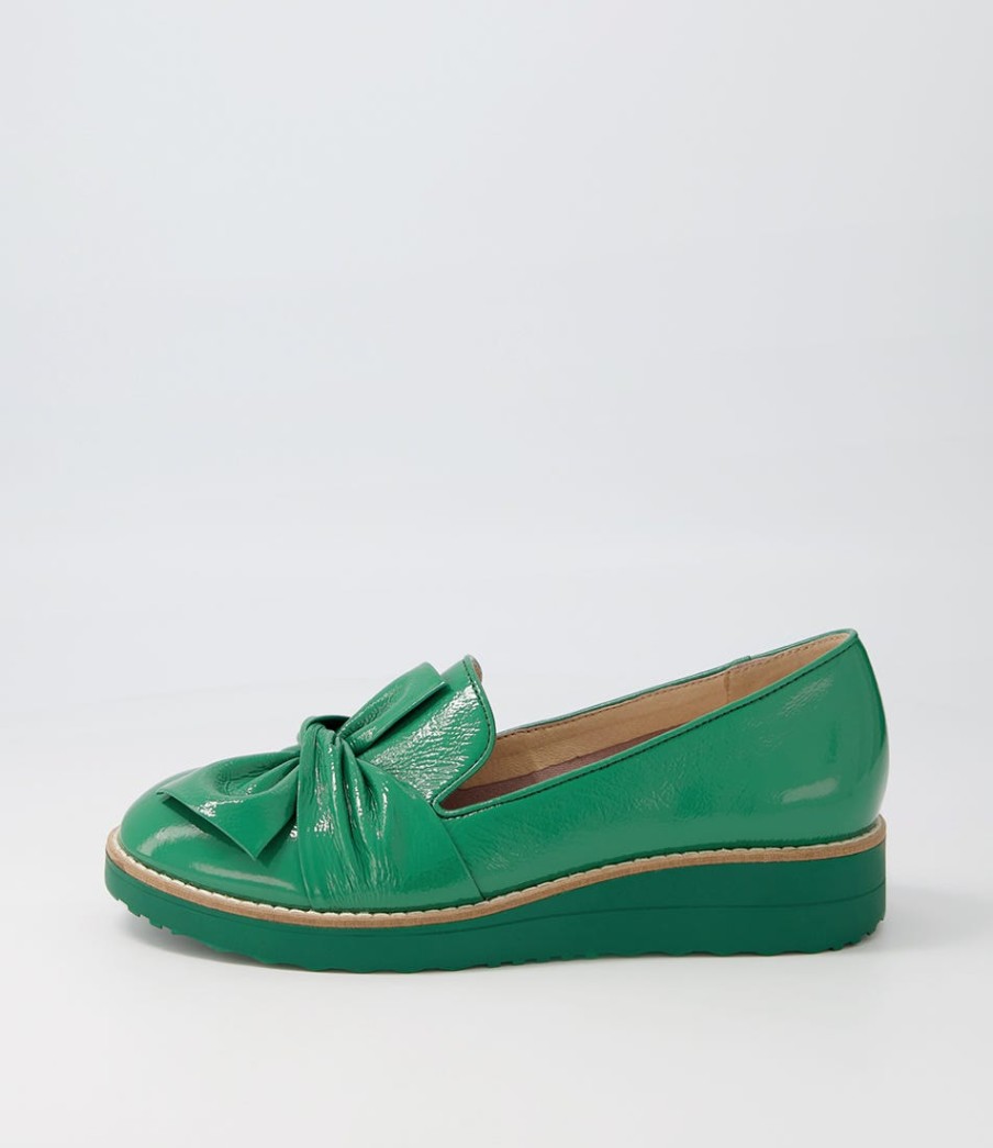 TOP END Oclem Dark Emerald Patent Leather Loafers | Loafers