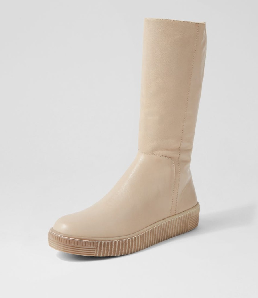 DJANGO & JULIETTE Tyrese Almond Leather Calf Boots | Boots