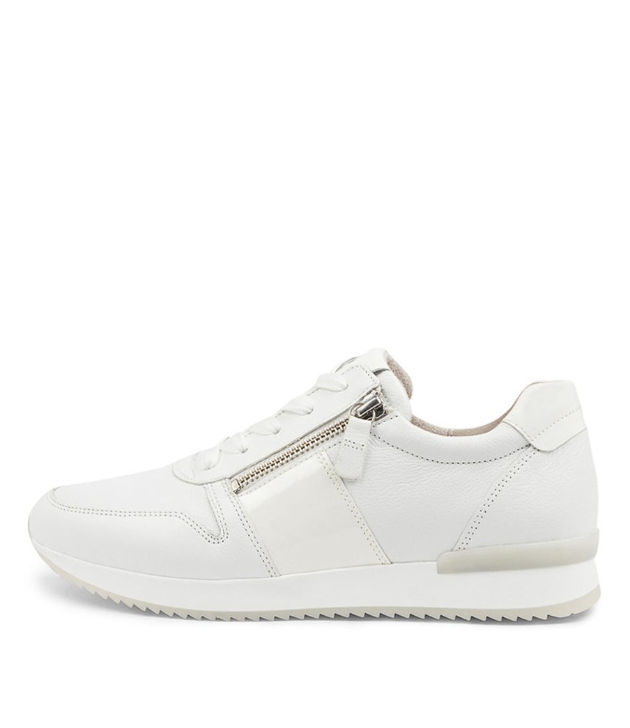 GABOR Madison Weiss Leather | Comfort