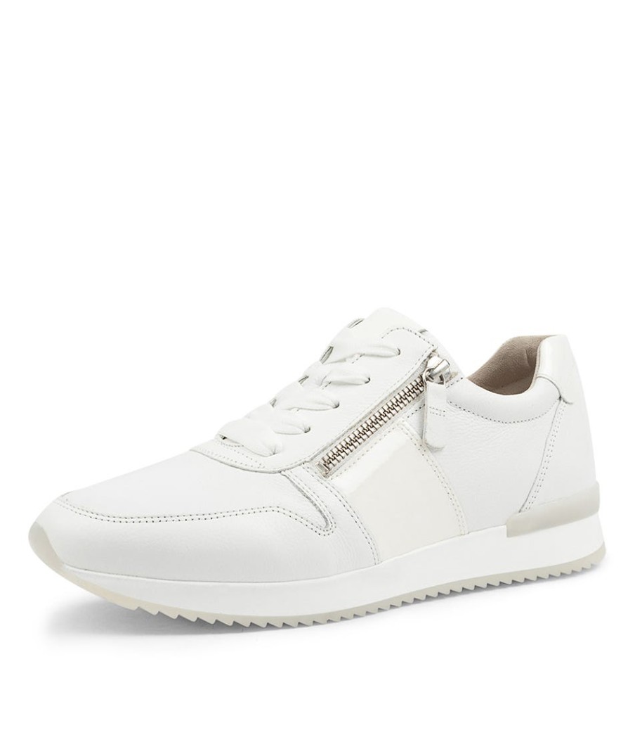 GABOR Madison Weiss Leather | Comfort