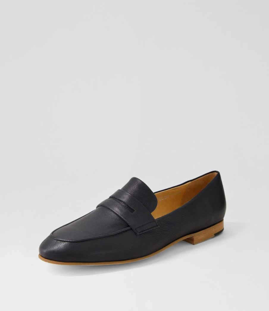 DJANGO & JULIETTE Ulani Black Leather Loafers | Loafers