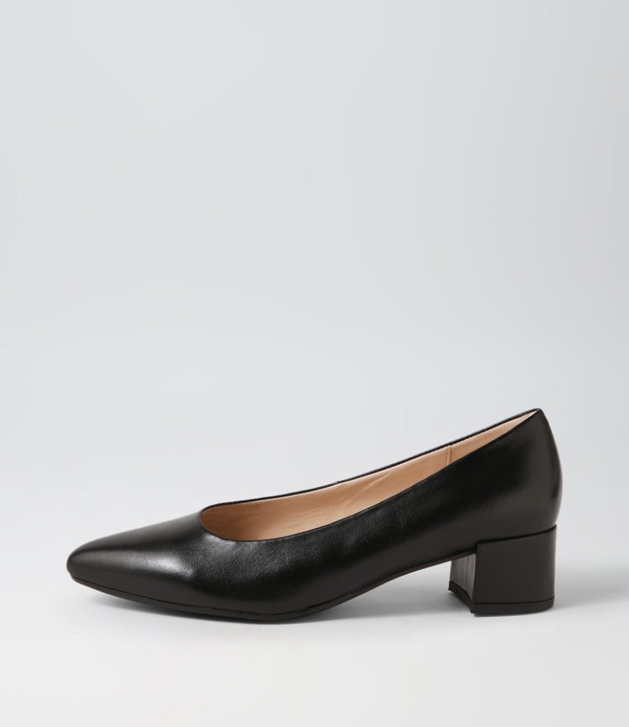 GABOR Kaja Schwartz Leather Heels | Comfort