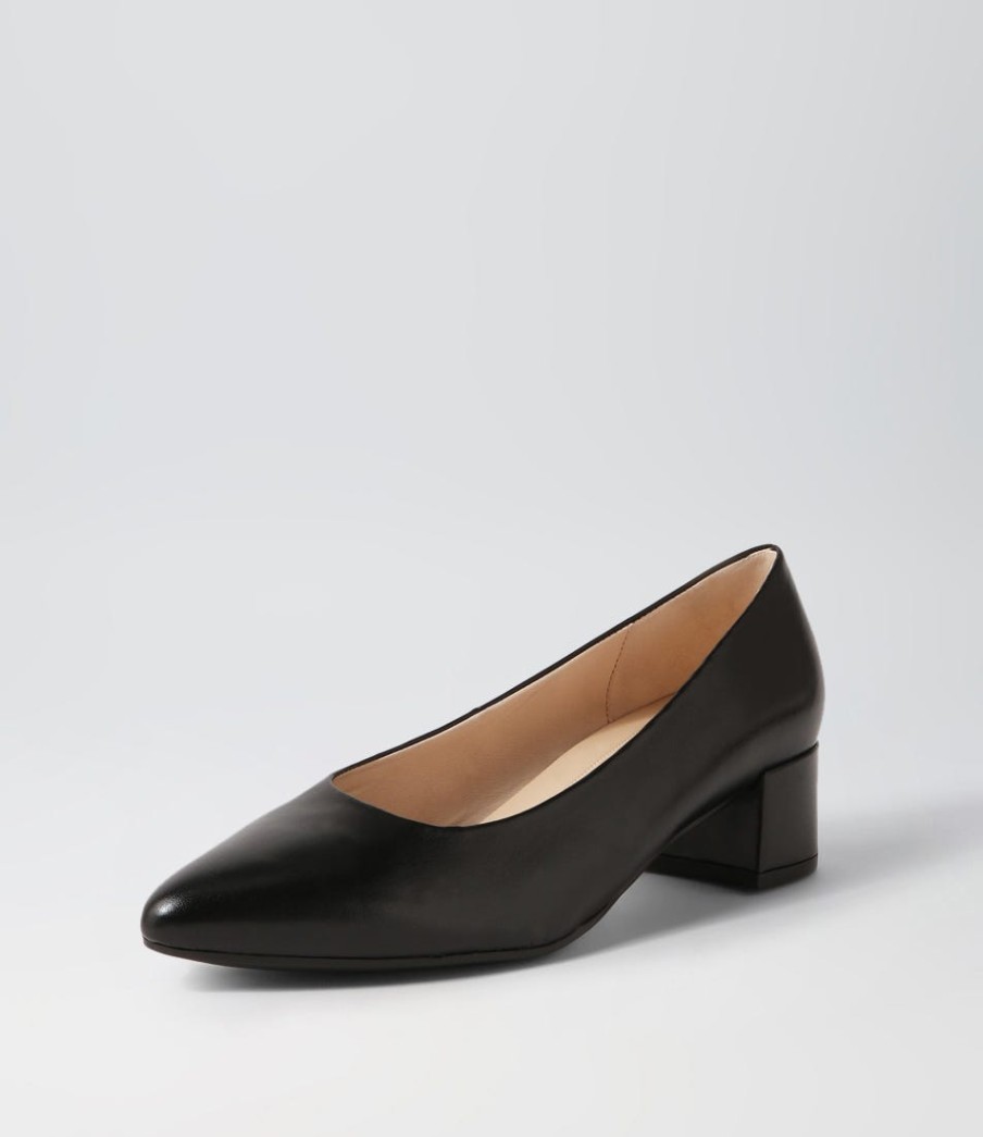 GABOR Kaja Schwartz Leather Heels | Comfort