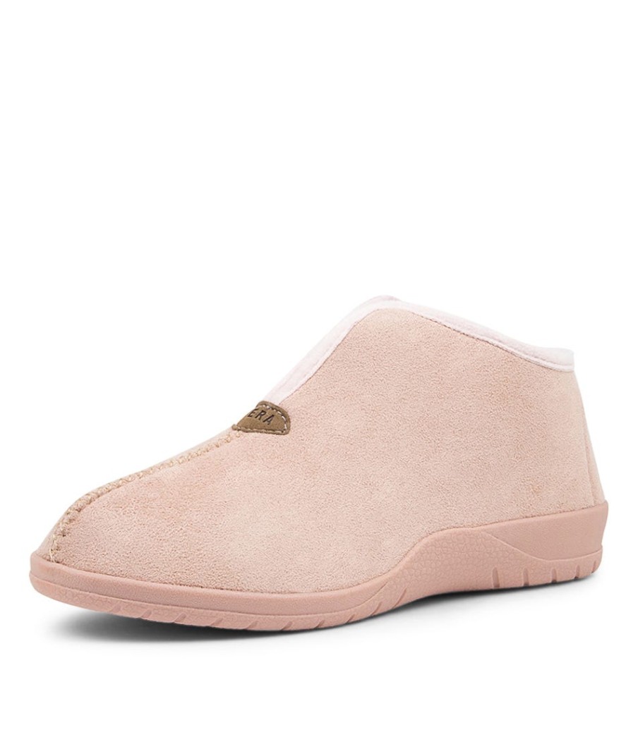 ZIERA Cuddles W Pale Pink Microsuede Slippers | Flats