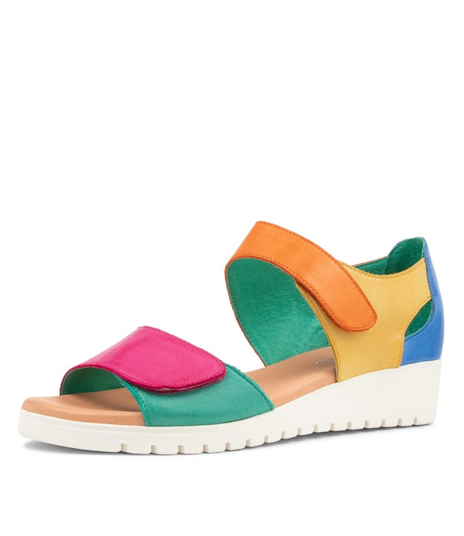 DJANGO & JULIETTE Monte Bright Multi Sandals | Wedges