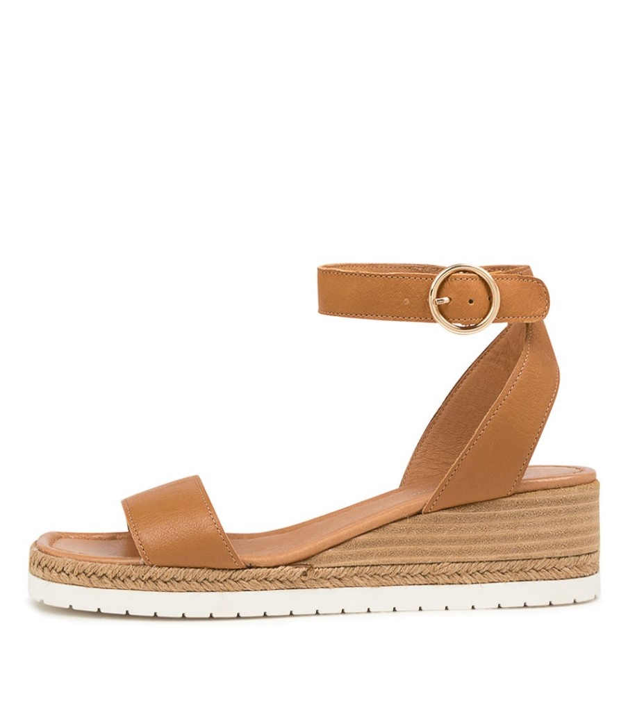 DJANGO & JULIETTE Irish Dk Tan Leather | Espadrilles