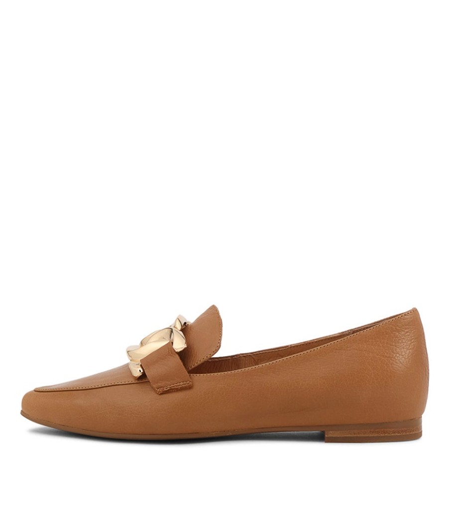 TOP END Socoro Dark Tan Leather Loafers | Loafers