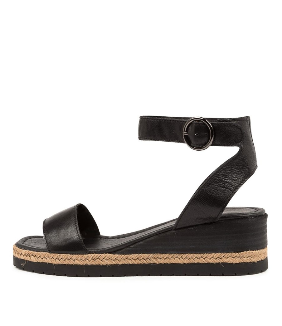 DJANGO & JULIETTE Irish Dj Black Leather | Espadrilles