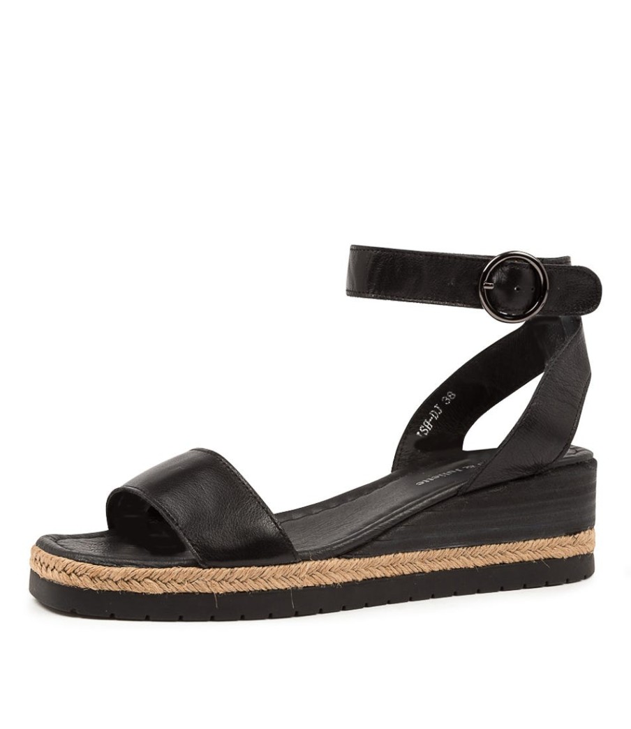 DJANGO & JULIETTE Irish Dj Black Leather | Espadrilles