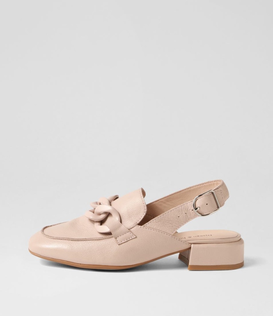 DJANGO & JULIETTE Vaborys Nude Leather Heels | Flats