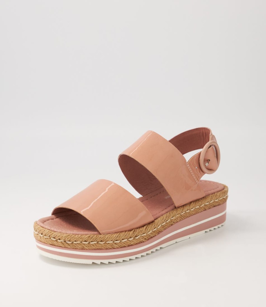 DJANGO & JULIETTE Atha Mushroom Patent Leather Espadrilles | Espadrilles