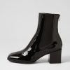 DJANGO & JULIETTE Werdy Black Patent Leather Chelsea Boots | Boots
