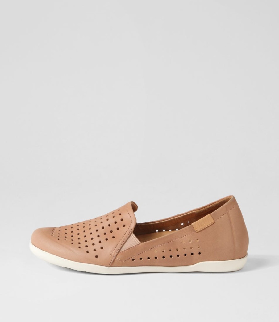 ZIERA Liana W Cafe Leather Loafers | Comfort