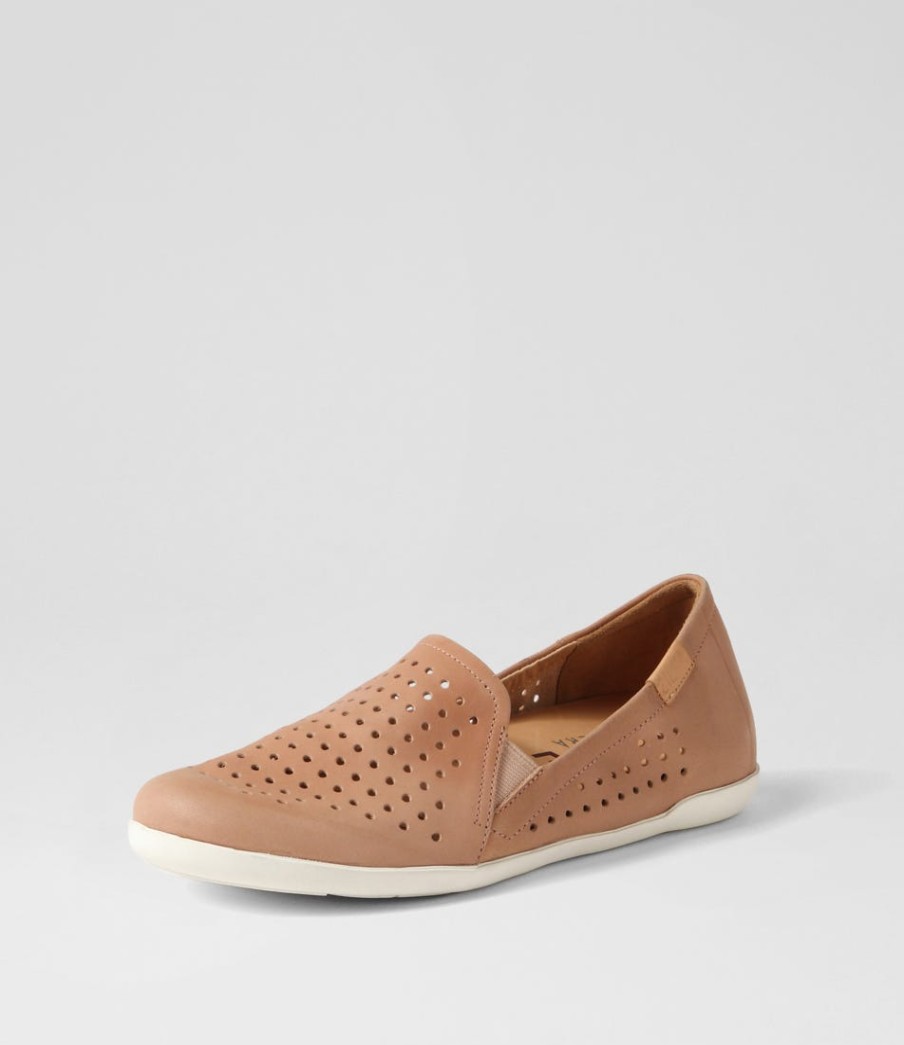 ZIERA Liana W Cafe Leather Loafers | Comfort
