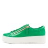 DJANGO & JULIETTE Wolfie Emerald Patent Leather Sneakers | Wedges