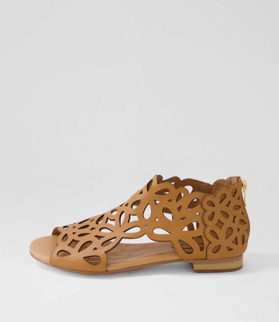 DJANGO & JULIETTE Pietro Tan Leather Sandals | Flats