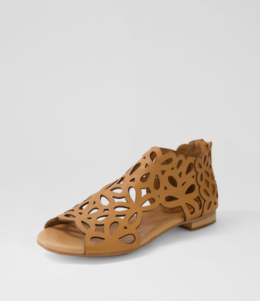 DJANGO & JULIETTE Pietro Tan Leather Sandals | Flats