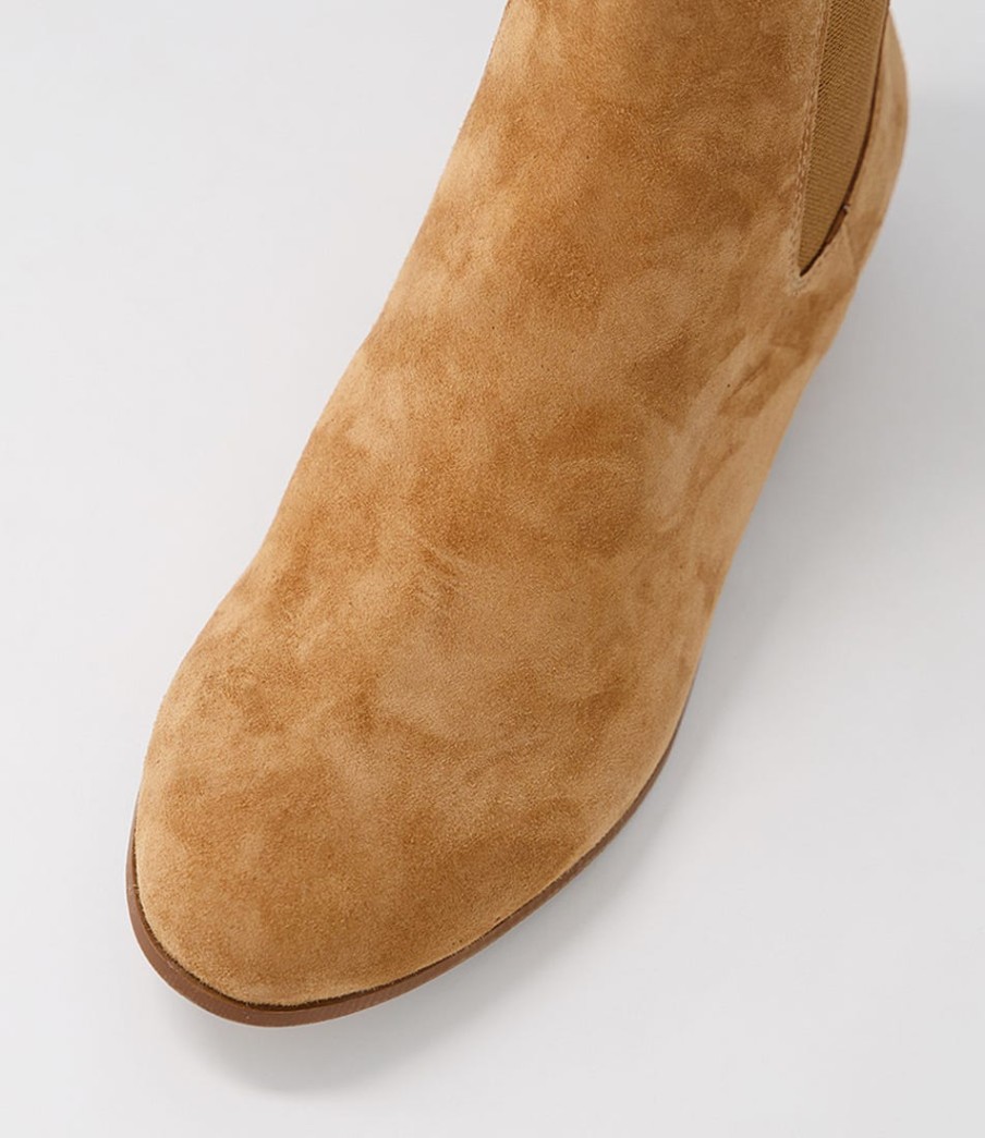 DJANGO & JULIETTE Flukie Toffee Suede Ankle Boots | Boots