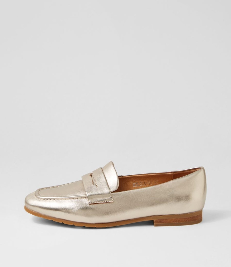 TOP END Milica Platino Leather Loafers | Loafers