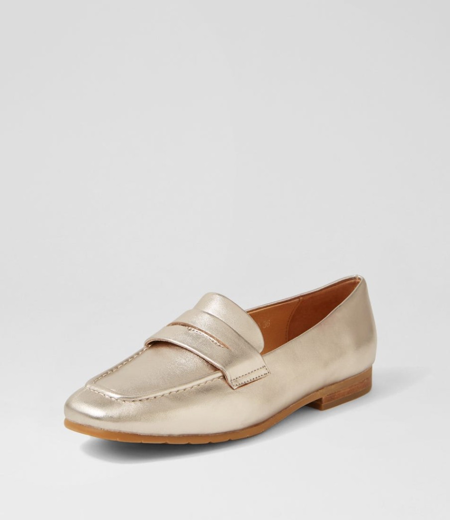 TOP END Milica Platino Leather Loafers | Loafers