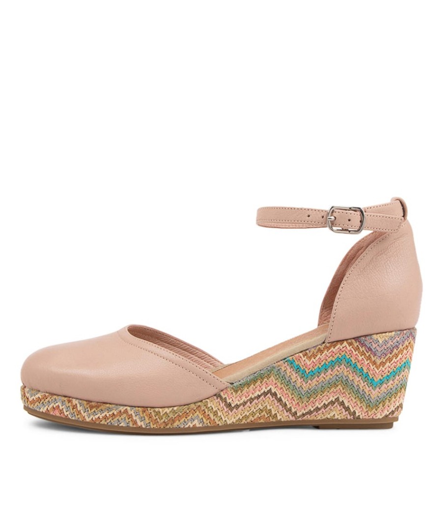 DJANGO & JULIETTE Rylaf Cafe Aztec Leather Sandals | Espadrilles