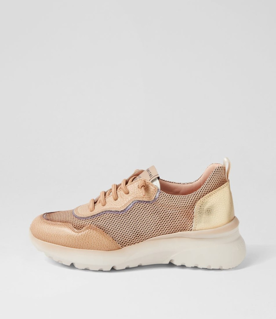 HISPANITAS Polinesia 94 Desert Platino Mesh Leather Sneakers | Sneakers