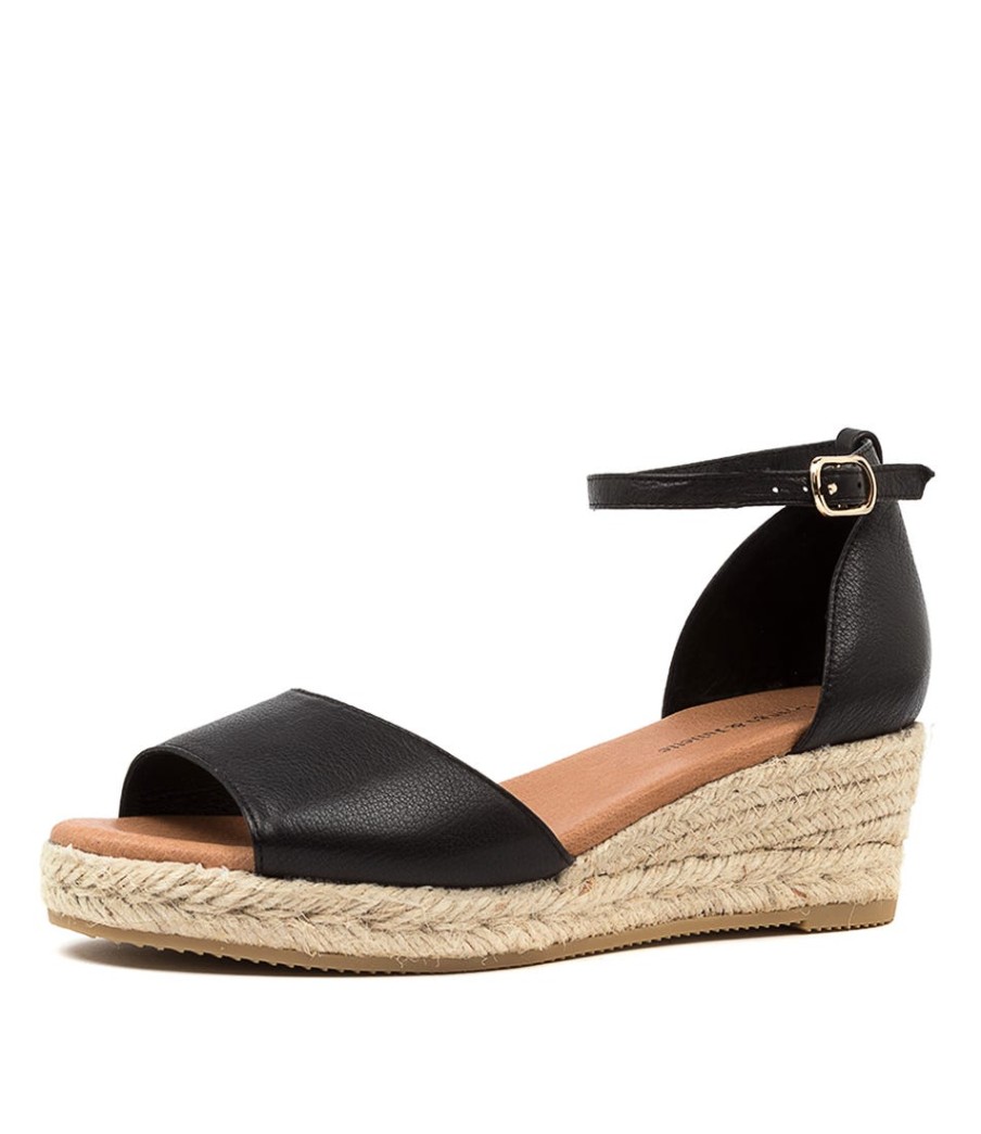 DJANGO & JULIETTE Skip Dj Black Leather | Espadrilles