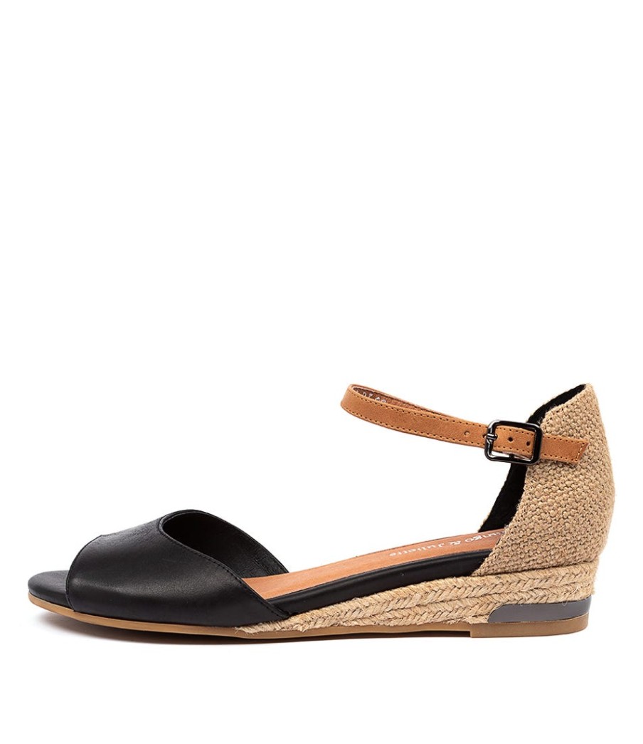 DJANGO & JULIETTE Cheryls Black-Tan Multi | Espadrilles