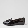 ZIERA Charter Xf Black Patent Mix Flat Shoes | Loafers