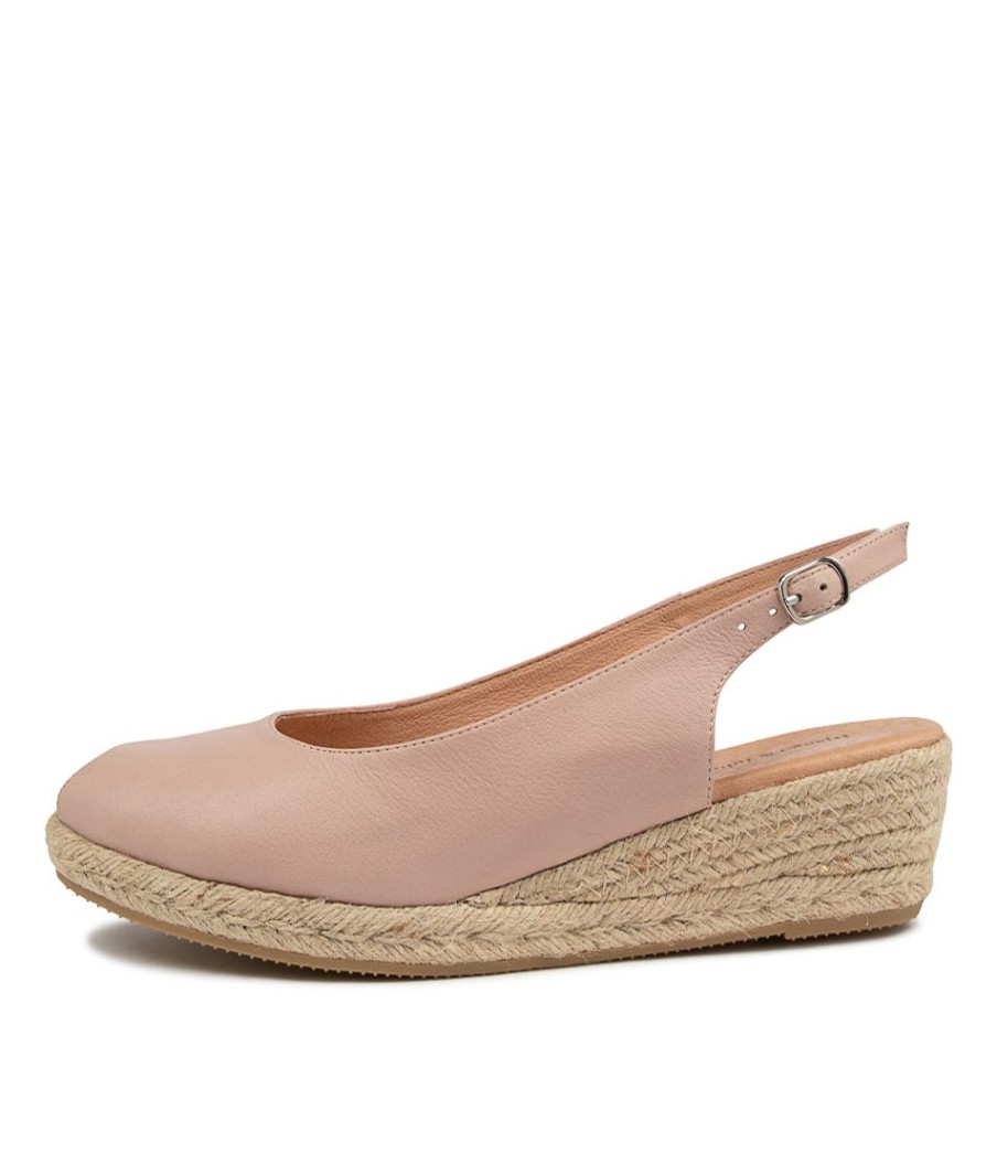 DJANGO & JULIETTE Saniarly Lrg Rose Leather | Espadrilles