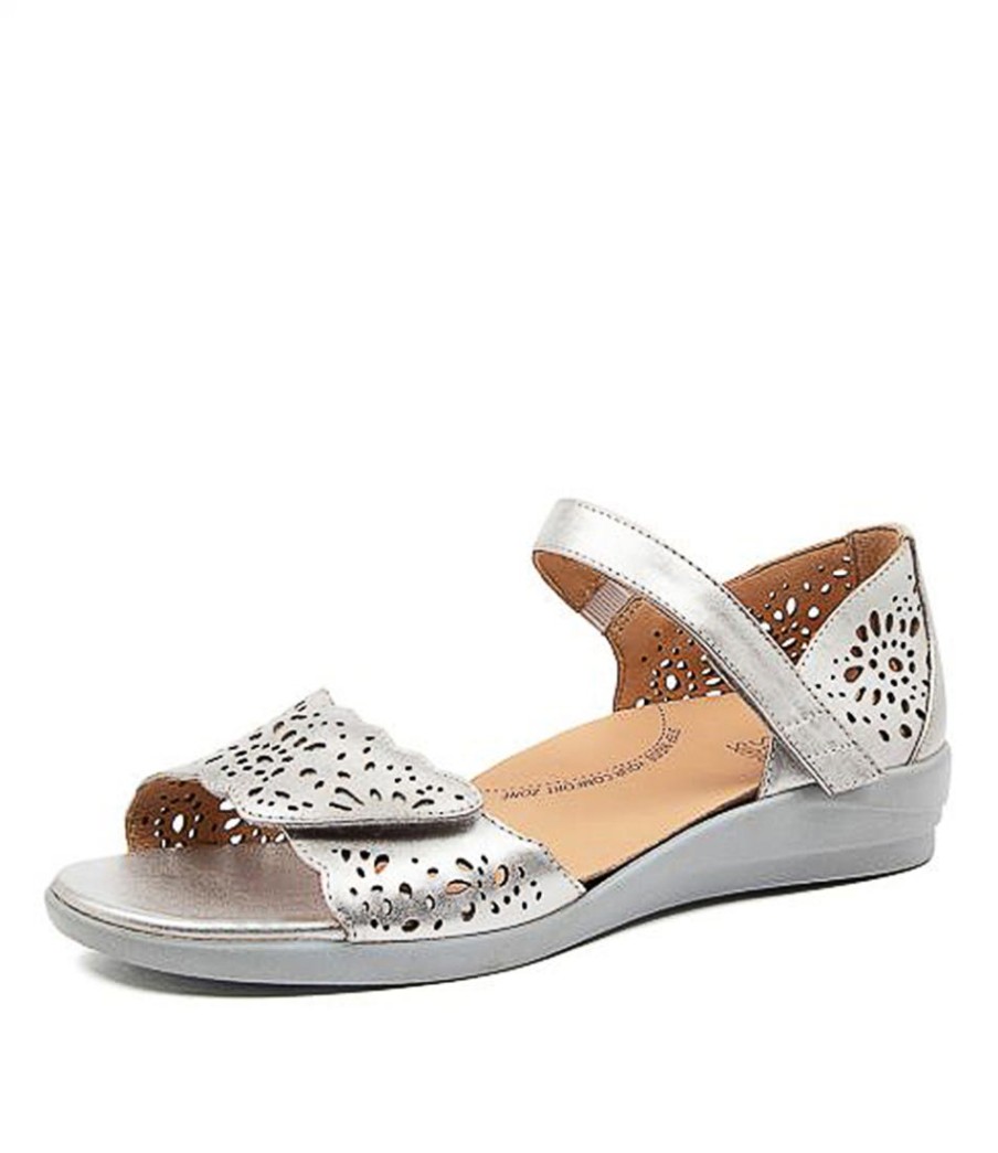ZIERA Dusty W Silver Leather | Comfort