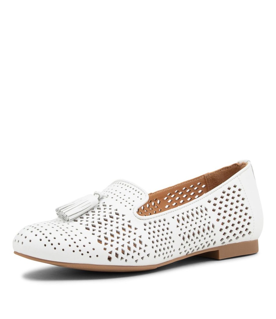 ZIERA Cambe Xf White Leather Loafers | Loafers