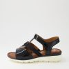 ARA Kreta 24 Black Leather Sandals | Comfort
