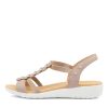 ZIERA Ulover W Misty Leather Elastic Sandals | Wedges