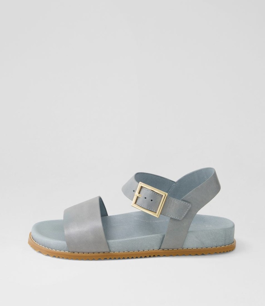 ZIERA Hammil W Denim Leather Sandals | Flats